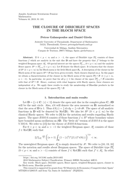 The Closure of Dirichlet Spaces in the Bloch Space