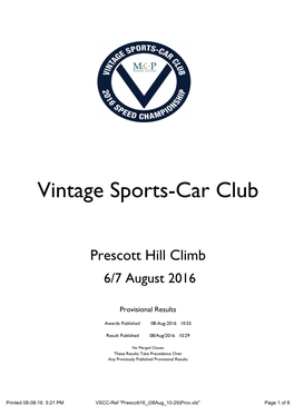 Vintage Sports-Car Club