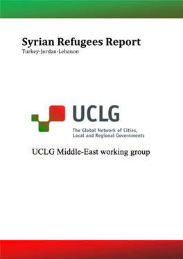 UCLG, Syrian Refugees Report Turkey-Jordan-Lebanon