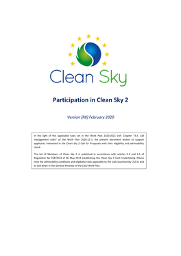 Participation in Clean Sky 2