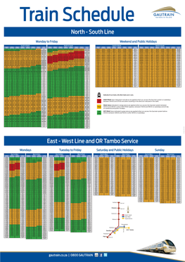 Train Schedule North - South Line