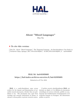 About ''Mixed Languages''