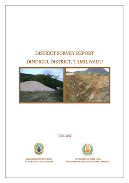 District Survey Report Dindigul District, Tamil Nadu