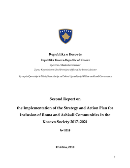 Second Report on the Implementation of the Strategy and Action Plan for Inclusion of Roma and Ashkali Communities in the Kosovo Society 2017–2021