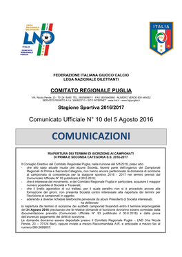 Comunicazioni