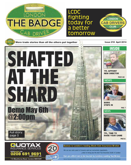 To Read the Badge Online for April 2014 Issue