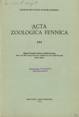 Zoologica Fennica