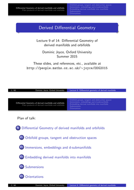 Derived Differential Geometry