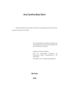 Ana Carolina Bassi Stern