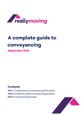 Frequently Asked Conveyancing Questions Part 3: Conveyancing Glossary