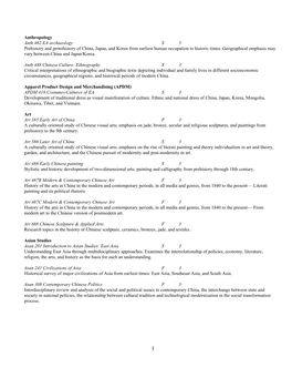 Anthropology Anth 462 EA Archaeology S 3 Prehistory and Protohistory of China, Japan, and Korea from Earliest Human Occupation to Historic Times