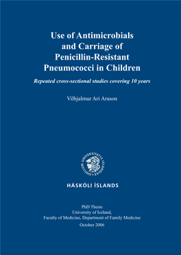 Use of Antimicrobials and Carriage of Penicillin-Resistant Pneumococci in Children