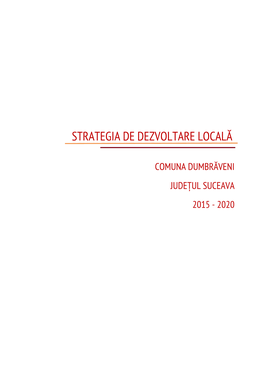 Strategia De Dezvoltare Locală