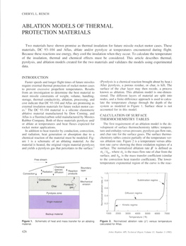 Ablation Models of Thermal Protection Materials