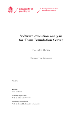 Software Evolution Analysis for Team Foundation Server