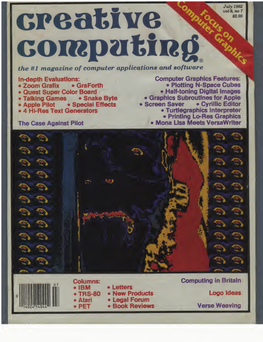 Creative Computing Magazine (July 1982) Volume 08 Number 07