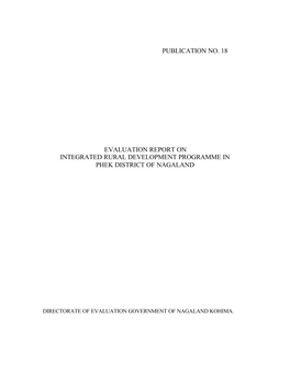 Publication No. 18 Evaluation Report on Integrated