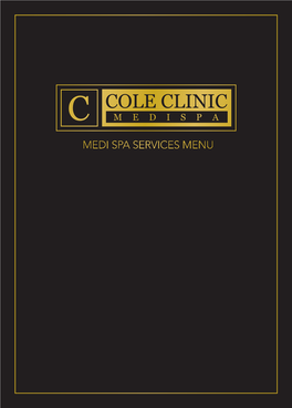 MEDI SPA SERVICES MENU Skin Rejuvenation