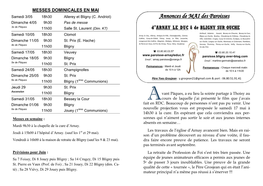 Annonces De MAI Des Paroisses Dimanche 4/05 9H30 Pas De Messe 3E De Pâques 11H00 Salle St