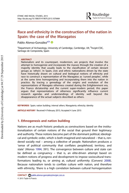 Race and Ethnicity in the Construction of the Nation in Spain