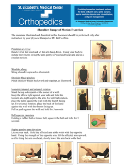 Shoulder Range of Motion Exercises