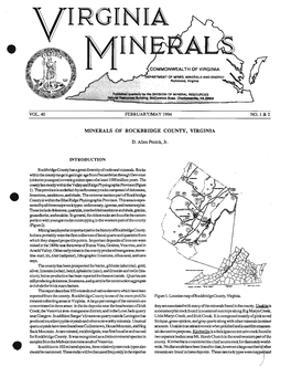 Minerals of Rockbridge County, Virginia