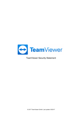 Teamviewer Security Statement