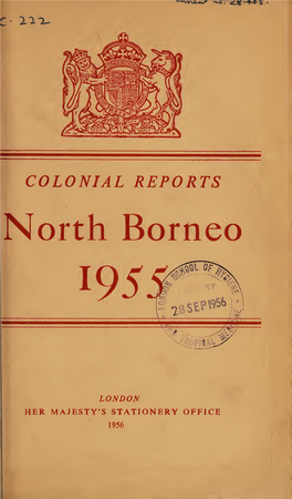 Colony of North Borneo Annual Report