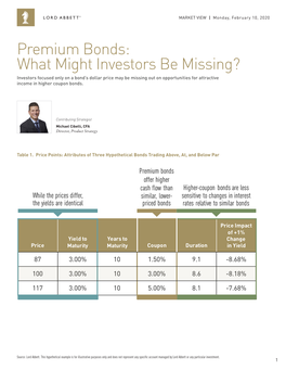 Premium Bonds: What Might Investors Be Missing?