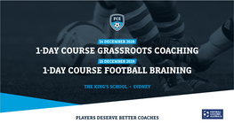 1-Day Football Braining Course Sydney 2019