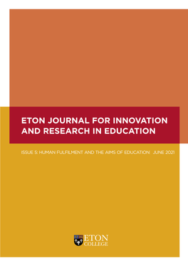 Eton Journal for Innovation and Research in Education