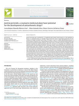 Justicia Pectoralis, a Coumarin Medicinal Plant Have Potential