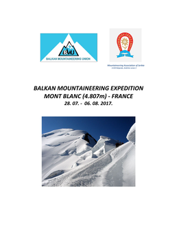 BALKAN MOUNTAINEERING EXPEDITION MONT BLANC (4.807M) - FRANCE 28