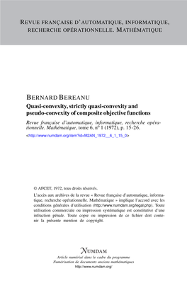 Quasi-Convexity, Strictly Quasi-Convexity and Pseudo