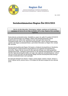 Det Är Vid Alla Tidpunkter: Föreningens, Ledares, Spelares Och Funktionärs Skyldighet Att Känna Till Och Följa Innehållet I SIF:S Resp