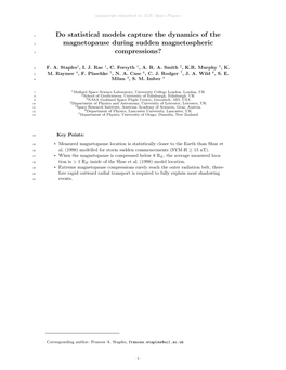 Do Statistical Models Capture the Dynamics of the Magnetopause