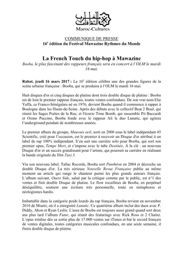 La French Touch Du Hip-Hop À Mawazine Booba, Le Plus Fascinant Des Rappeurs Français Sera En Concert À L’OLM Le Mardi 16 Mai