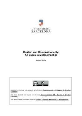 Context and Compositionality