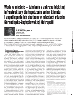 Woda W Mieście – Działania Z Zakresu Błękitnej Infrastruktury Dla Łagodzenia Zmian Klimatu I Zapobiegania Ich Skutkom W