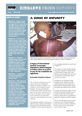Zimbabwe Crisis Report Issue 1