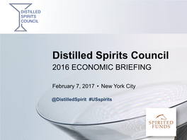 Distilled Spirits Council 2017 Economic Report