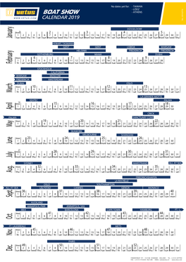 Boat Show Calendar 2019