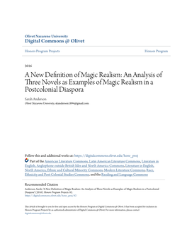 A New Definition of Magic Realism: an Analysis of Three Novels As