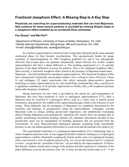 Fractional Josephson Effect: a Missing Step Is a Key Step