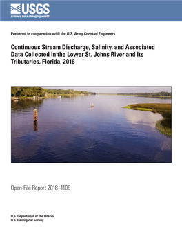 Continuous Stream Discharge, Salinity, and Associated Data Collected in the Lower St