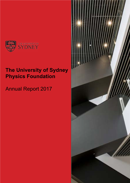 The University of Sydney Physics Foundation Annual Report 2017