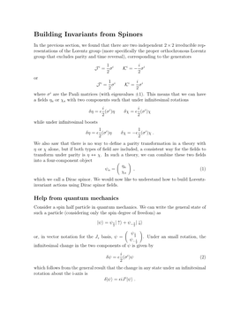 Building Invariants from Spinors