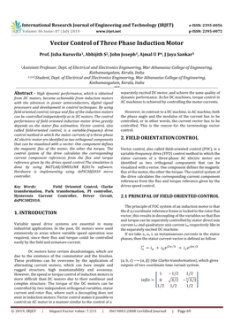 Vector Control of Three Phase Induction Motor