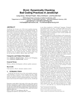 Dlint: Dynamically Checking Bad Coding Practices in Javascript