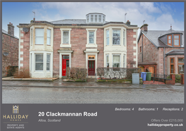 20 Clackmannan Road Alloa, Scotland Offers Over £215,000 Hallidayproperty.Co.Uk